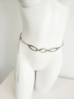 Silver Linked Chain Waist Belt